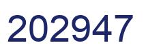 Number 202947 blue image