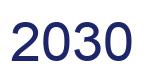 Zahl 2030 blau bild