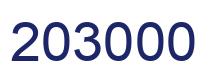 Número 203000 imagen azul