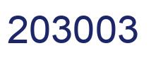 Número 203003 imagen azul
