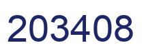 Number 203408 blue image
