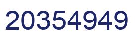 Number 20354949 blue image