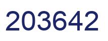 Number 203642 blue image