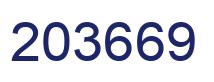 Number 203669 blue image