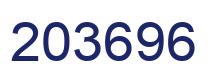 Number 203696 blue image