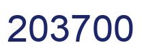 Number 203700 blue image