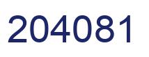 Number 204081 blue image
