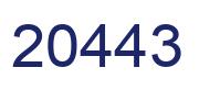 Number 20443 blue image