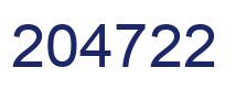 Number 204722 blue image