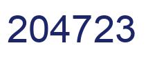 Number 204723 blue image
