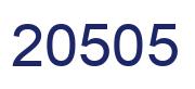 Número 20505 imagen azul