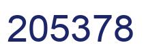 Number 205378 blue image