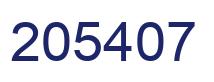 Number 205407 blue image