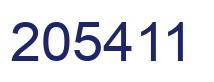 Number 205411 blue image