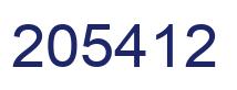 Number 205412 blue image