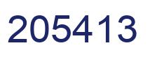 Number 205413 blue image