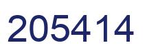 Number 205414 blue image