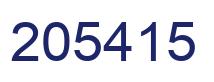 Number 205415 blue image