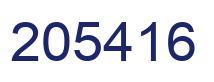 Number 205416 blue image