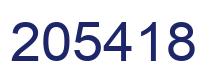 Number 205418 blue image