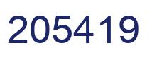 Number 205419 blue image