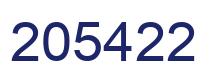 Number 205422 blue image