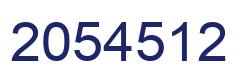 Number 2054512 blue image