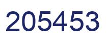 Number 205453 blue image