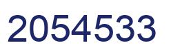 Number 2054533 blue image