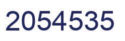 Number 2054535 blue image