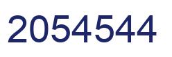 Number 2054544 blue image