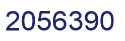 Number 2056390 blue image