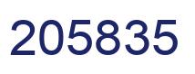 Number 205835 blue image