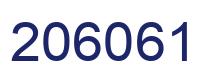 Number 206061 blue image