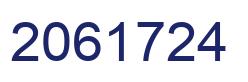 Number 2061724 blue image