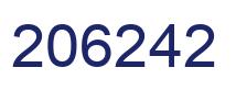 Number 206242 blue image