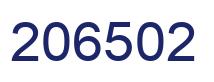 Number 206502 blue image