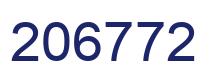 Number 206772 blue image