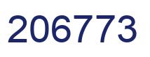 Number 206773 blue image