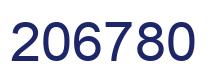 Number 206780 blue image