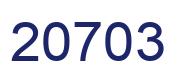 Number 20703 blue image