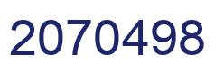Number 2070498 blue image