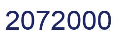 Número 2072000 imagen azul