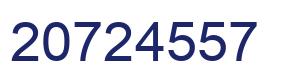 Number 20724557 blue image