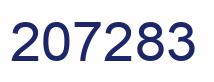 Number 207283 blue image