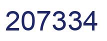 Number 207334 blue image