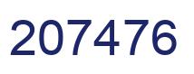 Number 207476 blue image