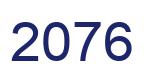 Number 2076 blue image