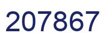 Number 207867 blue image