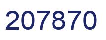 Number 207870 blue image